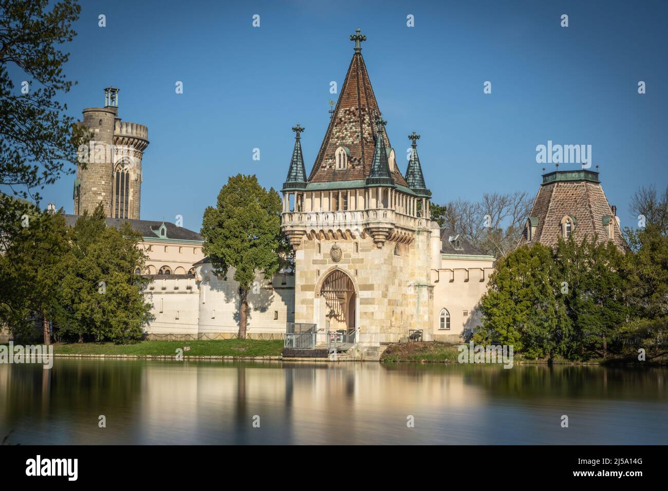 I castelli di Laxenburg si trovano nel comune di Laxenburg in bassa Austria Foto Stock