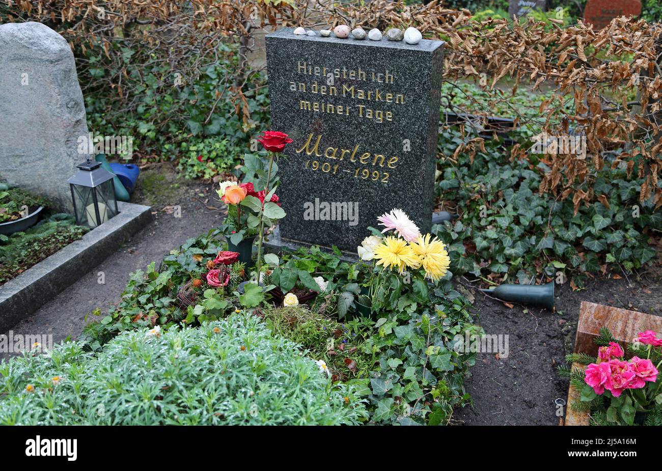 Luogo di sepoltura di Marlene Dietrich - berlino, Germania Foto Stock
