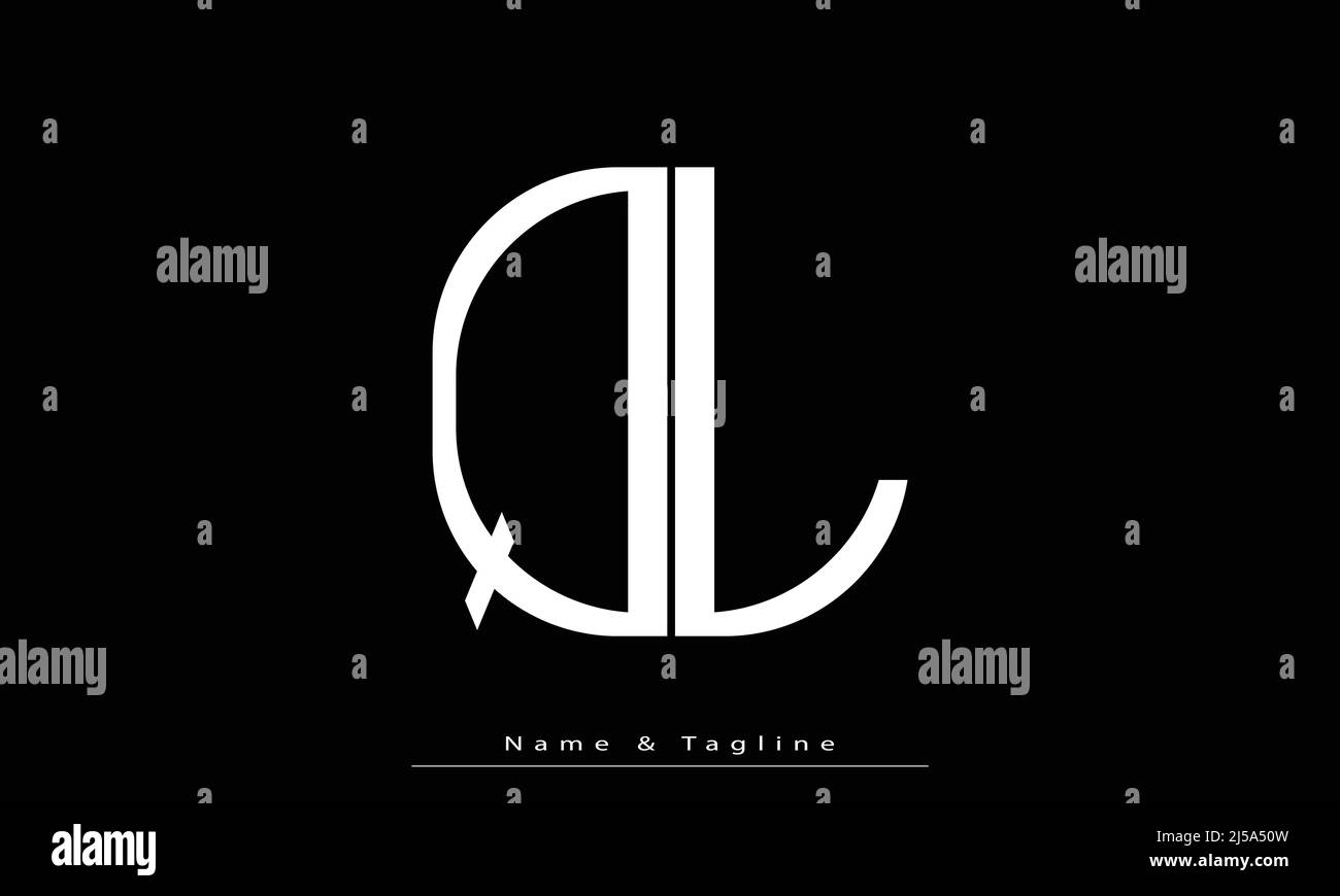 Lettere alfabetiche iniziali logo monogramma QL , LQ Illustrazione Vettoriale