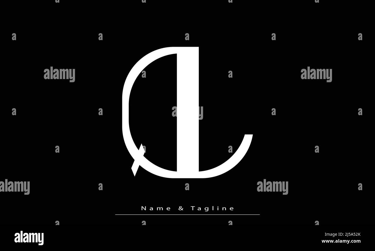 Lettere alfabetiche iniziali logo monogramma QL , LQ Illustrazione Vettoriale