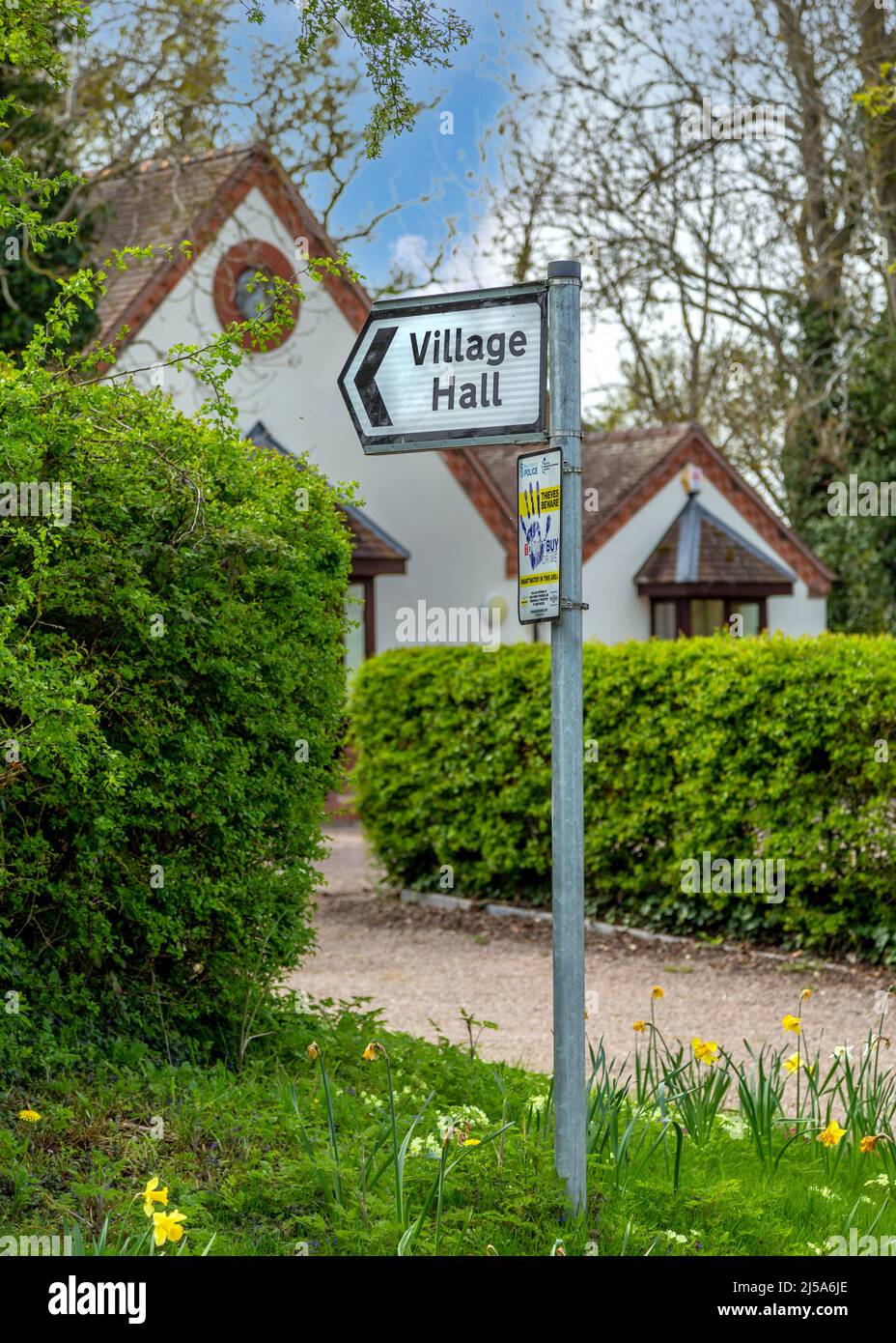 Abbots Morton Village Hall, Abbots Morton, Worcestershire, Inghilterra. Foto Stock