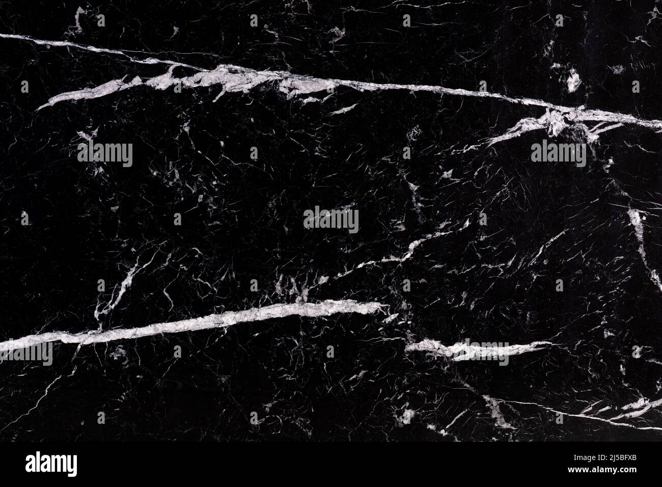 Marmo nero Marquina in pietra di colore bianco e nero. Foto Stock