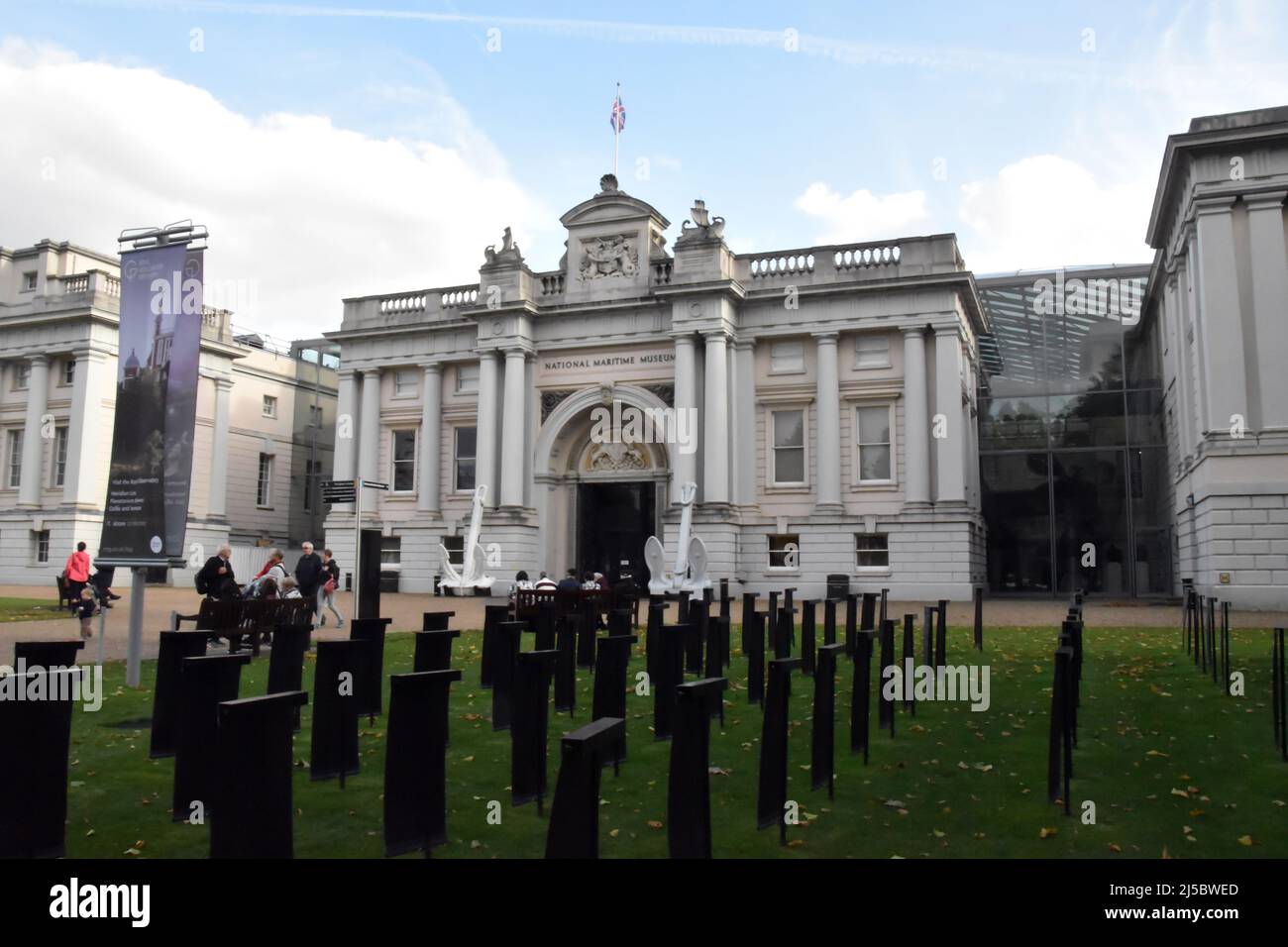 Il National Maritime Museum (NMM) è un museo marittimo a Greenwich, Londra. Fa parte dei Royal Museums Greenwich, una rete di musei del Marit Foto Stock