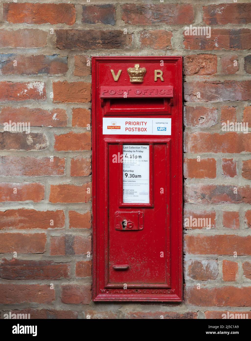 casella postale vittoriana Little Wittenham Oxfordshire Foto Stock