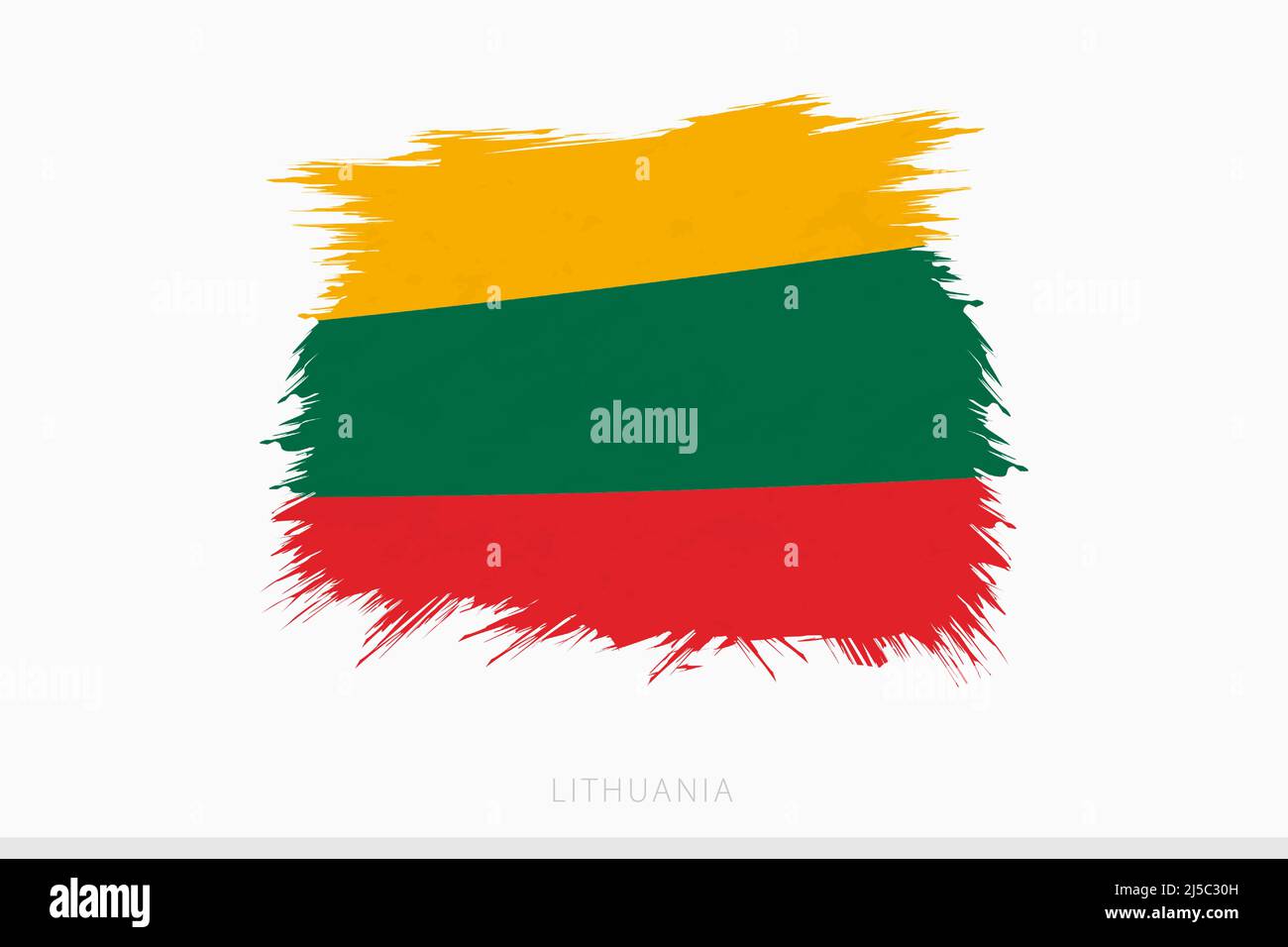 Bandiera grunge della Lituania, vettore astratto grunge bandiera della Lituania su sfondo grigio. Illustrazione Vettoriale