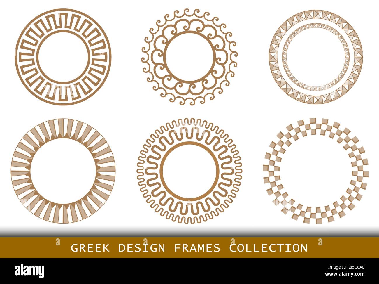 Antiche cornici greche, insieme di antichi confini dalla Grecia Illustrazione Vettoriale