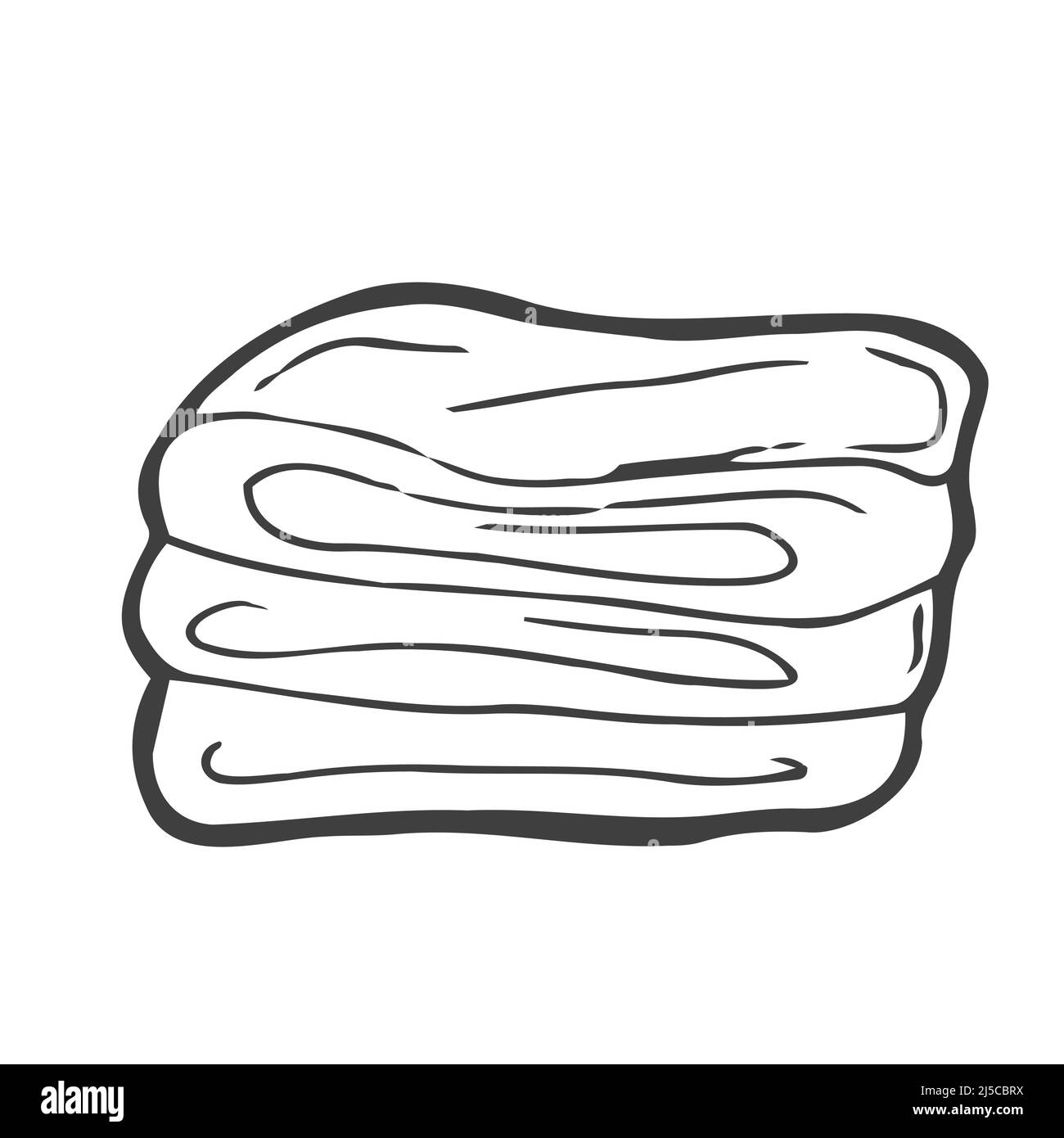 Doodle asciugamano disegnato a mano icona Immagine e Vettoriale - Alamy