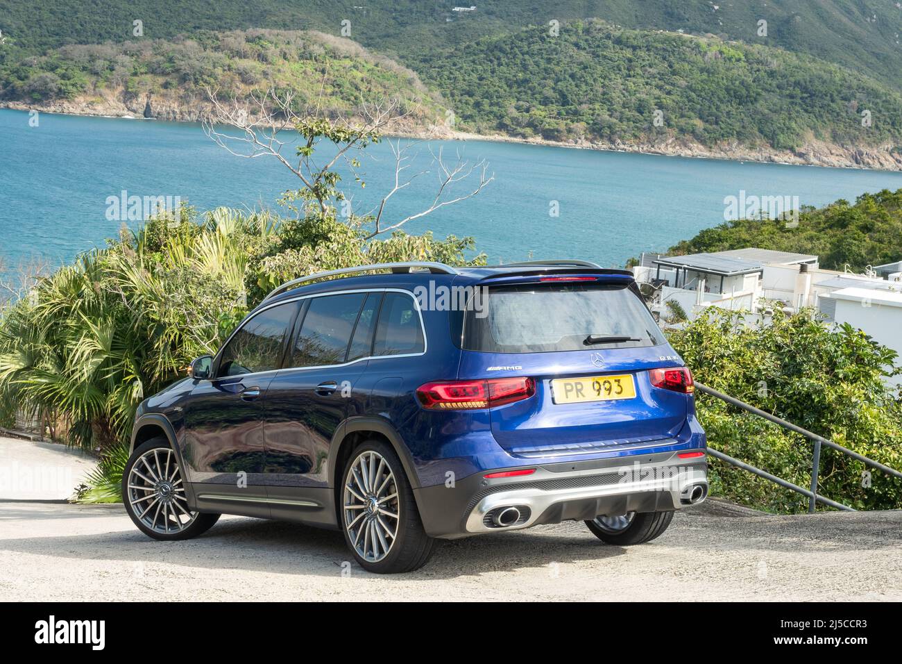 Hong Kong, Cina Feb 14 , 2022 : Mercedes-AMG GLB 35 2022 Test Drive Day Feb 14 2022 a Hong Kong. Foto Stock