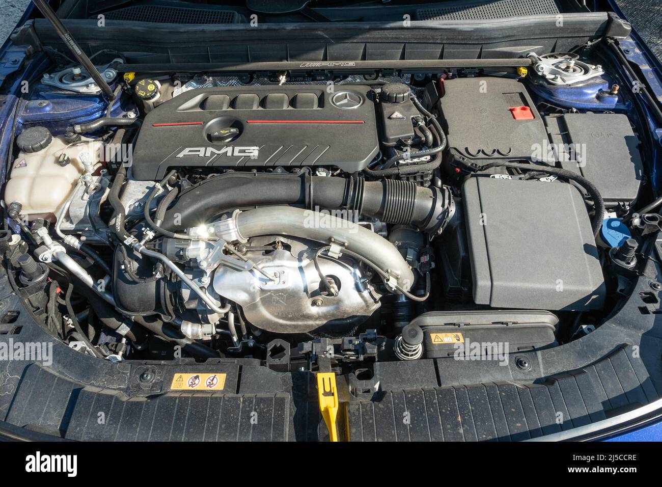 Hong Kong, Cina Feb 14 , 2022 : Mercedes-AMG GLB 35 2022 motore Feb 14 2022 a Hong Kong. Foto Stock