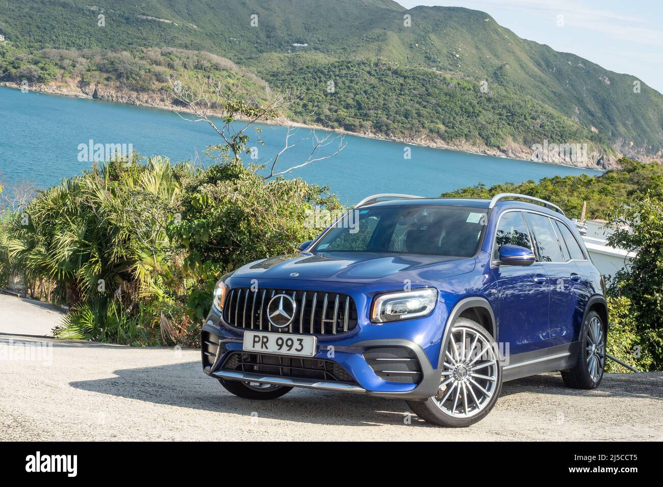 Hong Kong, Cina Feb 14 , 2022 : Mercedes-AMG GLB 35 2022 Test Drive Day Feb 14 2022 a Hong Kong. Foto Stock