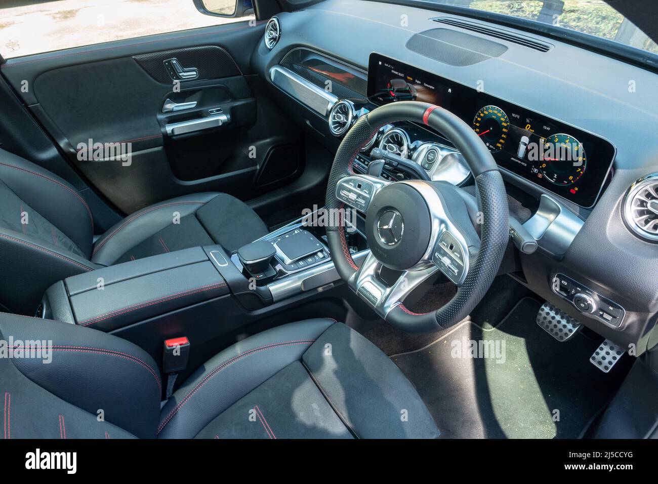 Hong Kong, Cina Feb 14 , 2022 : Mercedes-AMG GLB 35 2022 Interior Feb 14 2022 a Hong Kong. Foto Stock