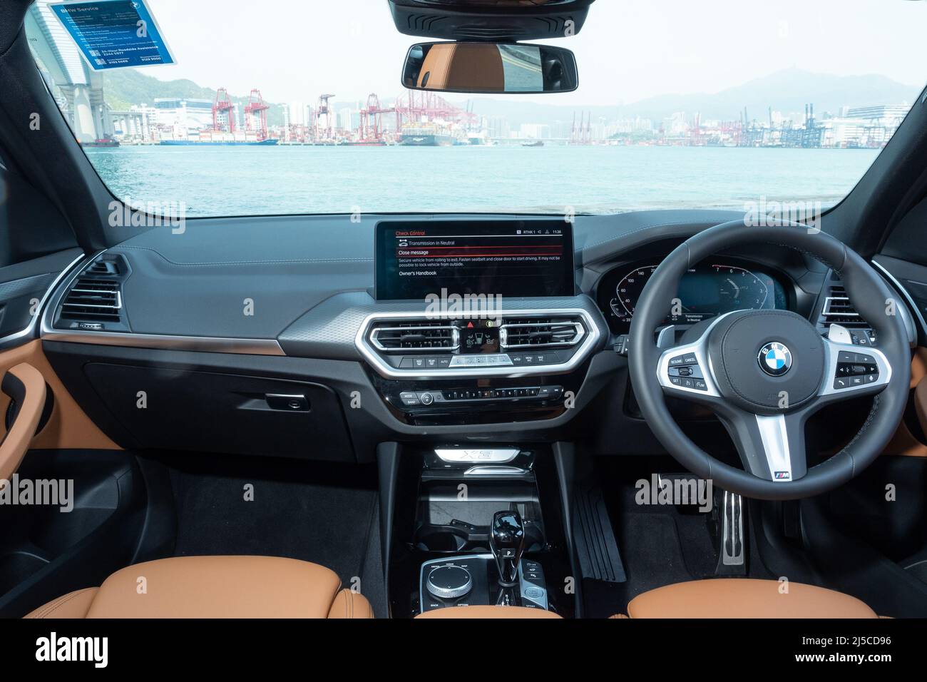 Hong Kong, Cina Aprile 7 , 2022 : BMW X3 xDrive30i 2022 Interior Aprile 7 2022 a Hong Kong. Foto Stock