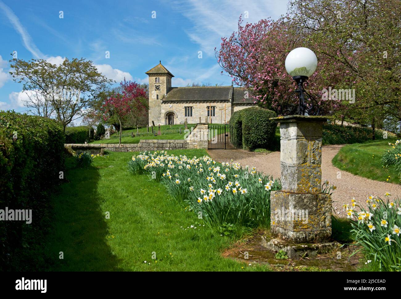 John the Baptist's Church nel villaggio di Healaugh, North Yorkshire, Inghilterra Regno Unito Foto Stock