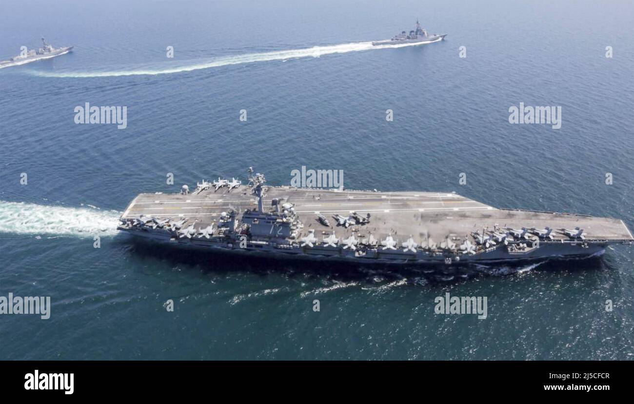 Portaerei USS ABRAHAM LINCOLN. Foto: US Navy Foto Stock