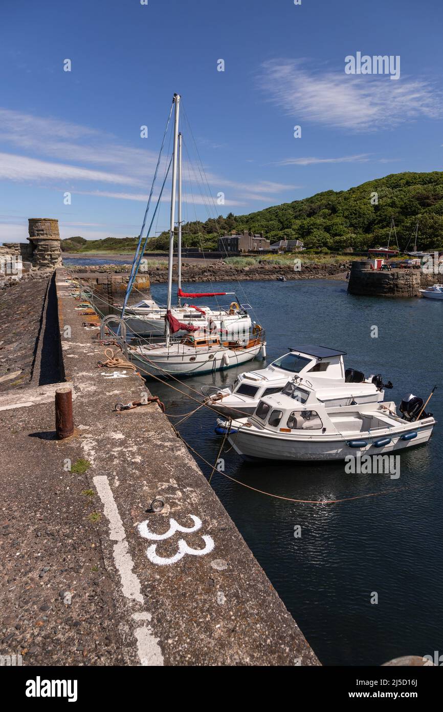 Porto a Dunure sulla costa dell'Ayrshire della Scozia Foto Stock
