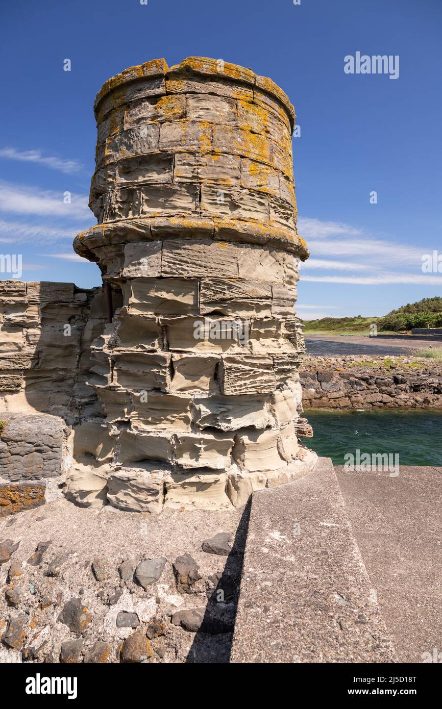 Porto a Dunure sulla costa dell'Ayrshire della Scozia Foto Stock