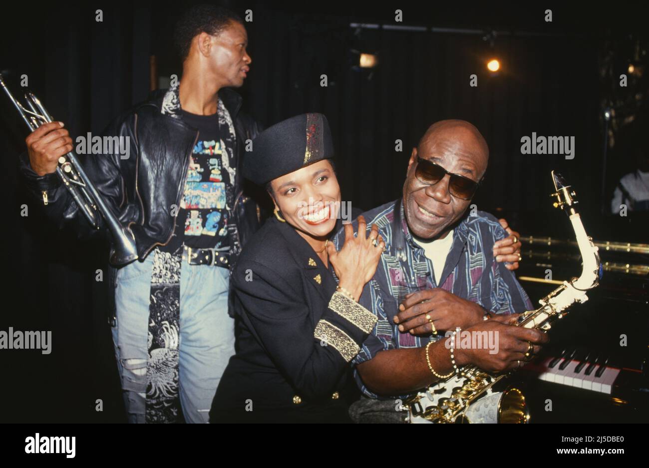 Dee Dee Bridgewater, cantante jazz americano, è presente nel programma televisivo '52nd Street' dedicato a Manu Dibango. Novembre 23, 1990 Foto Stock