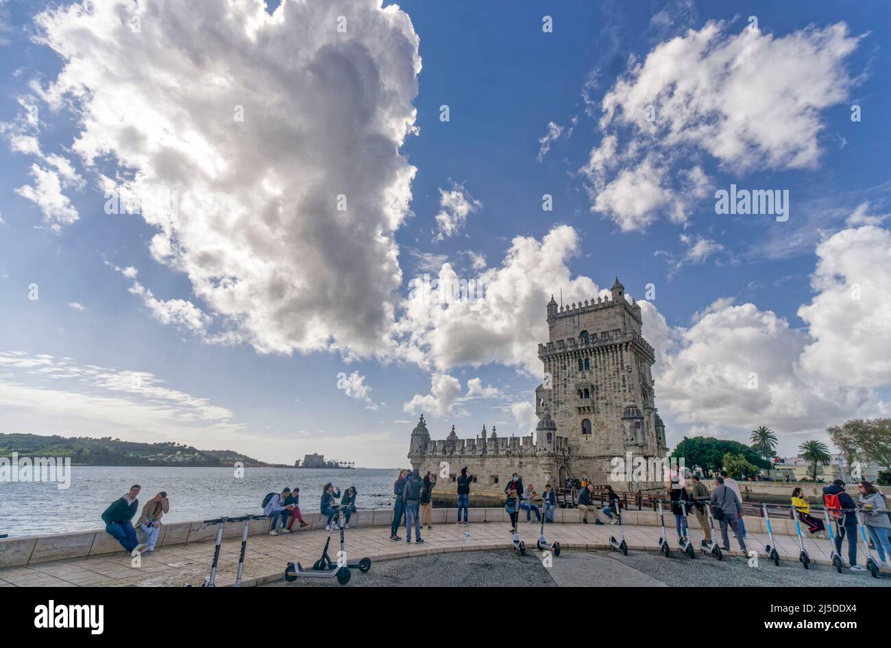 Torre de Belhem, Lissabon, Lisboa, Portogallo, Europa, Foto Stock