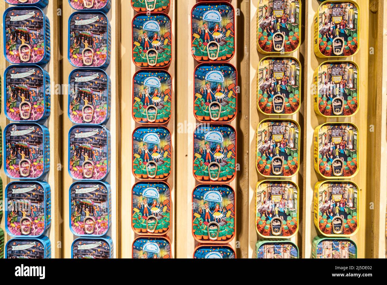 Souvenirshop für Sardinenkonserven, o Mundo Fantástico da Sardinha Portuguesa, negozio im Zirkusstil, Lissabon, Lisboa, Portogallo, Europa, Foto Stock