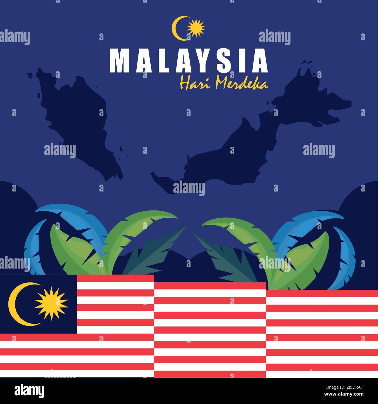 carta malaysia hari merdeka Immagine e Vettoriale - Alamy