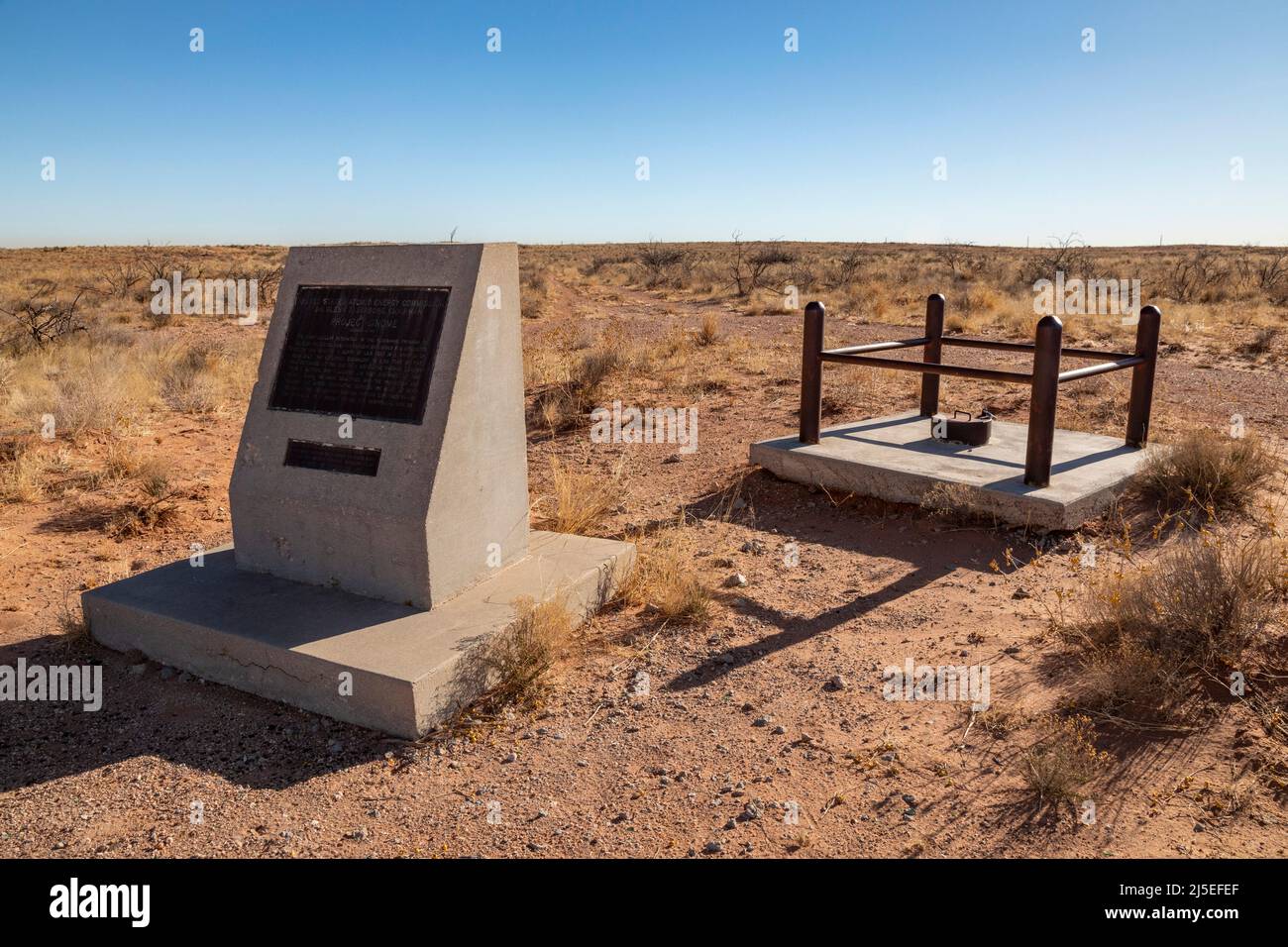Loving, New Mexico - il sito del progetto Gnome, un test nucleare sotterraneo del 1961. Faceva parte del programma di condivisione delle quote, destinato a trovare usi pacifici Foto Stock
