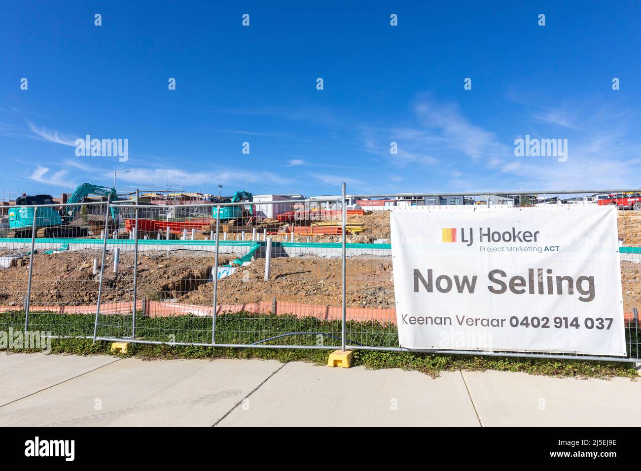 Nuove case in vendita fuori piano da LJ Hooker agente immobiliare a Denman Prospect in Canberra,ACT,Australia Foto Stock