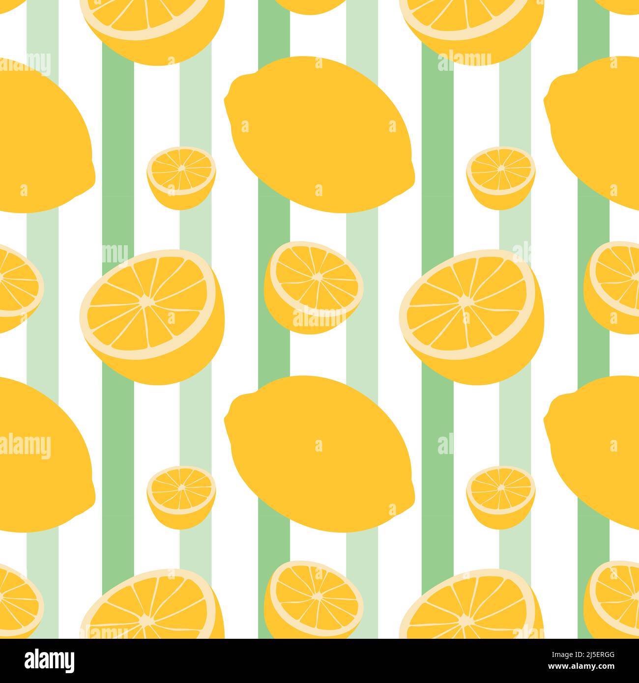 Sfondo vettoriale senza giunture di limoni fatto di semplici illustrazioni. Illustrazione Vettoriale