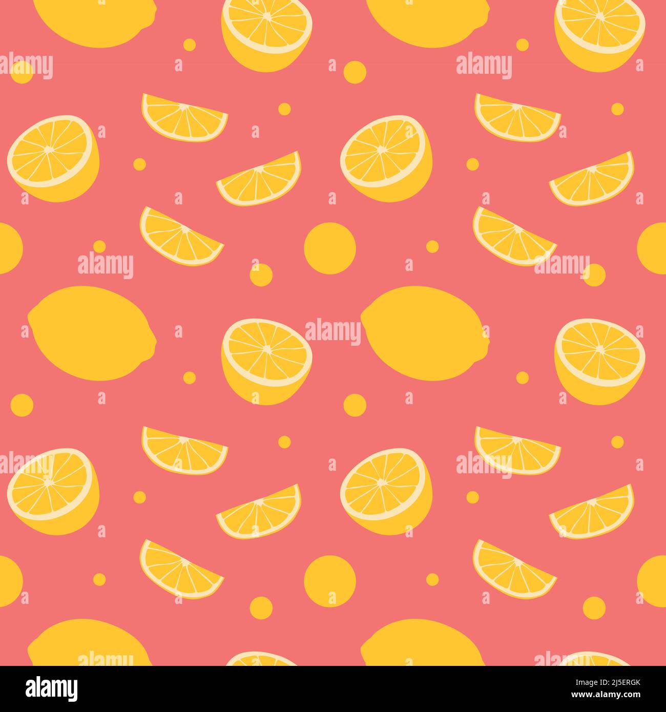 Sfondo vettoriale senza giunture di limoni fatto di semplici illustrazioni. Illustrazione Vettoriale