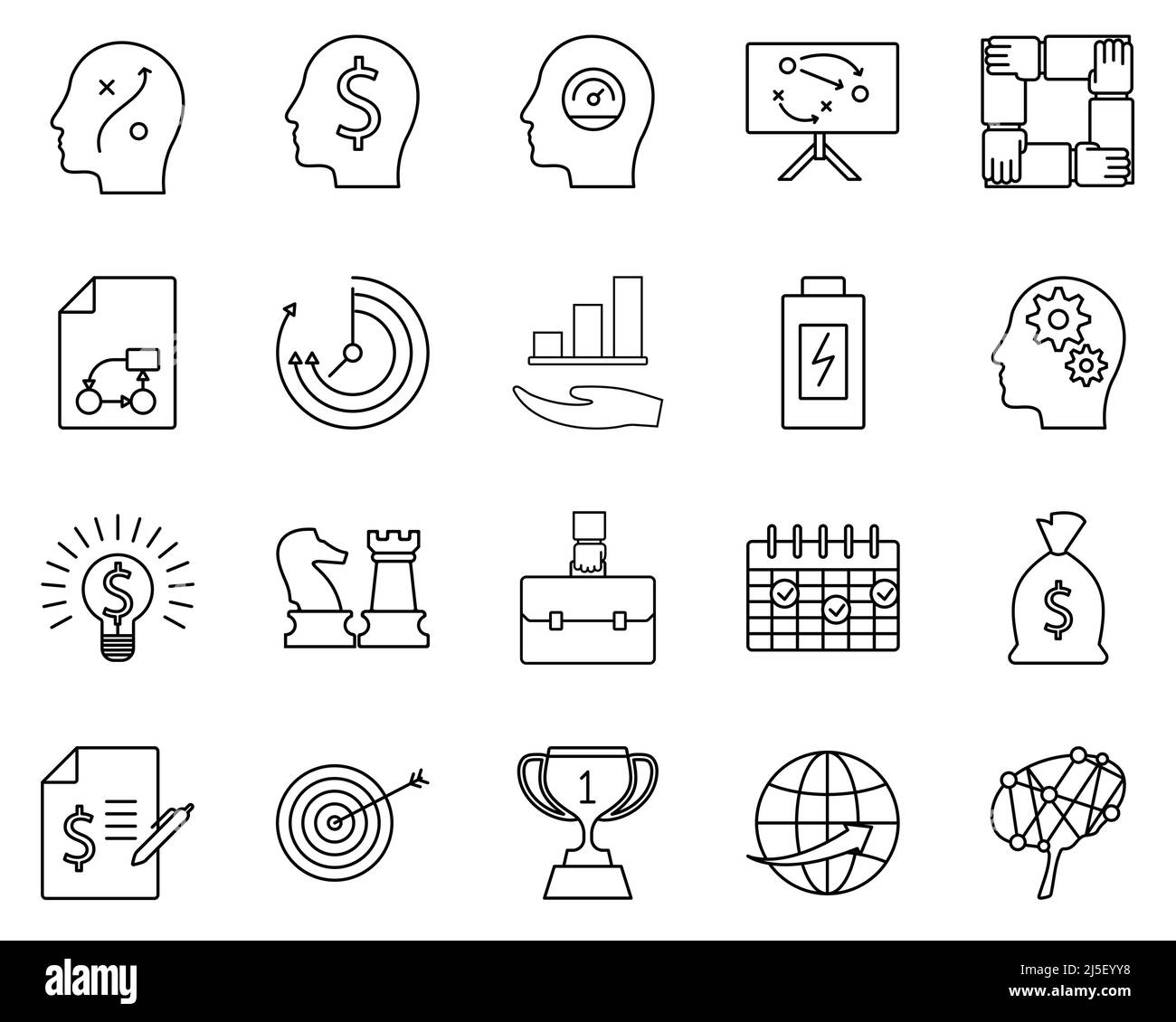Set di icona managmant di affari Imposta il commercio globale, icona di comunicazione icona del vettore managmant di affari su sfondo bianco. Illustrazione Vettoriale