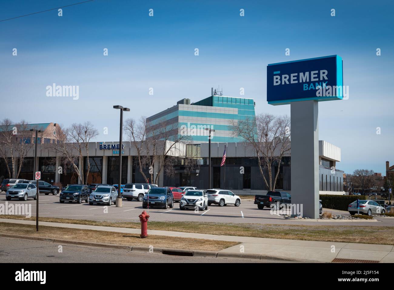 SAINT CLOUD, MINNESOTA - 19 febbraio 2022: Bremer Bank, situata al 1100 W St. Germain Street, è fotografata. Foto Stock