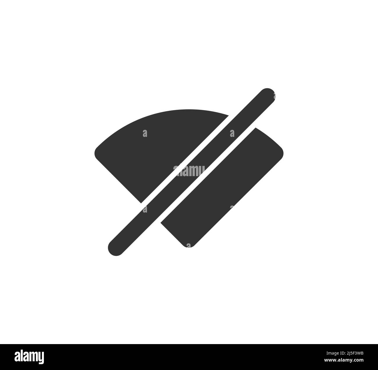 Icona wifi guasto. Simbolo non in linea. Nessuna icona di connessione Internet. Segnale wi-fi semplice. Segnale Internet wireless scollegato. Problema di accesso. Vettore Illustrazione Vettoriale