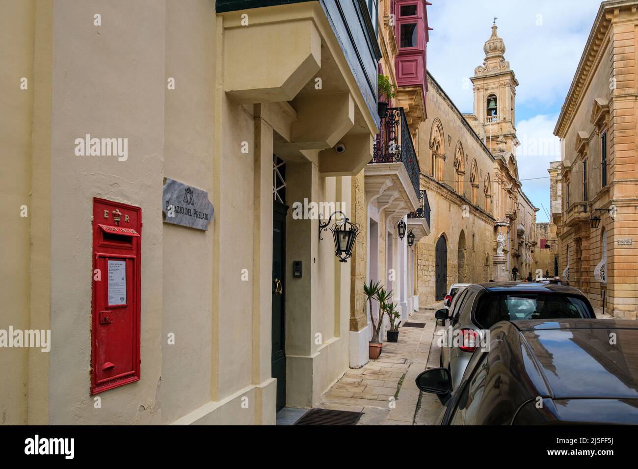 Una casella postale britannica a Mdina, Malta Foto Stock