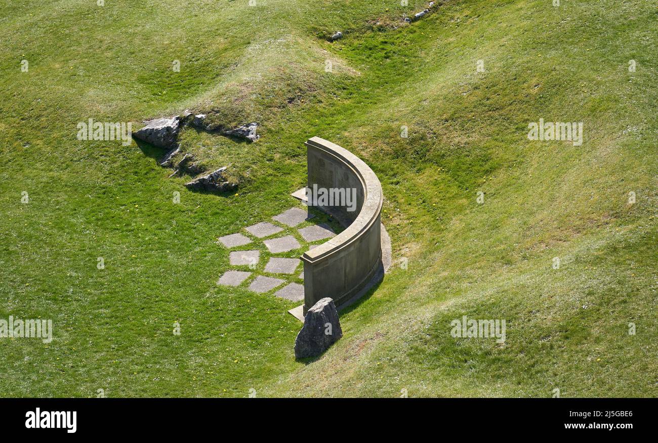 Parte di un memoriale di guerra a Crich, Derbyshire, Regno Unito Foto Stock