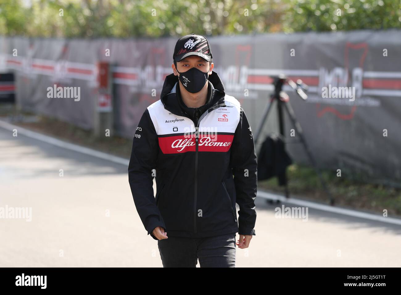 23rd aprile 2022, Imola, Emilia Romagna, Italia. F1 Gran Premio d'Italia, sessione di qualifica gara sprint: Scuderia AlphaTauri, Yuki Tsunoda Foto Stock