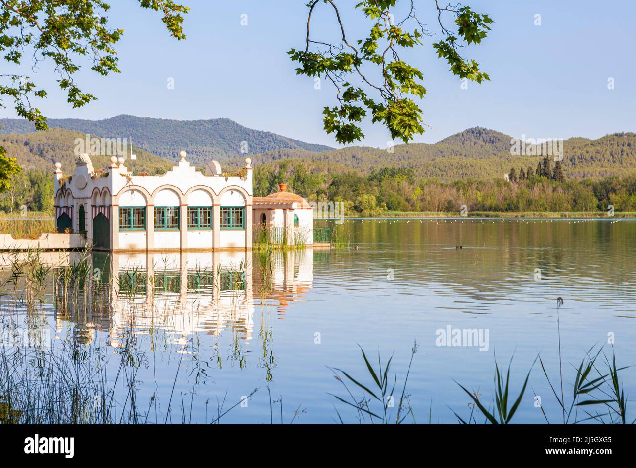 Lago Banyoles, Banyoles, Pla de l'Estany, Girona, Spagna Foto Stock