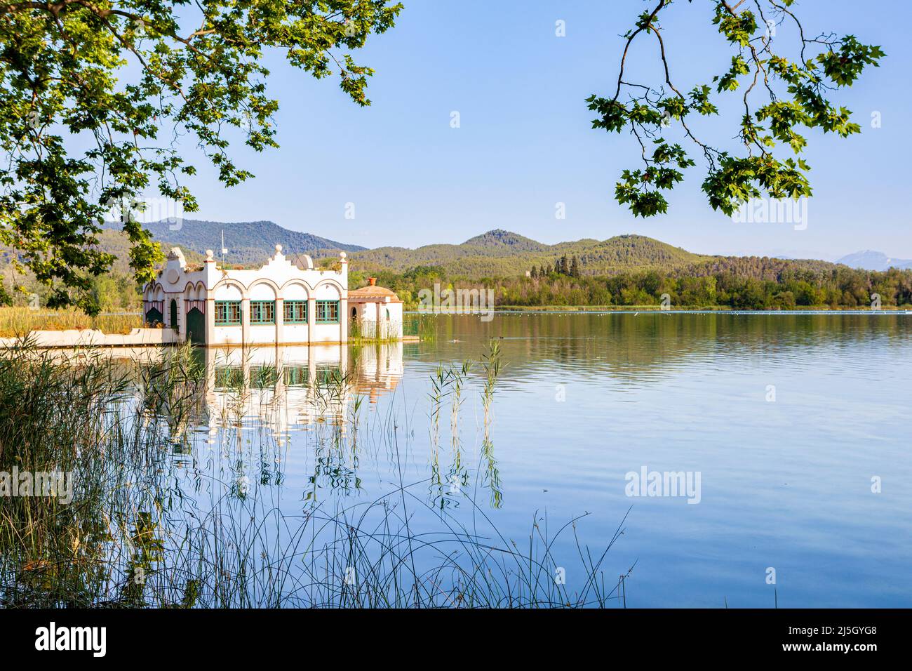 Lago Banyoles, Banyoles, Pla de l'Estany, Girona, Spagna Foto Stock
