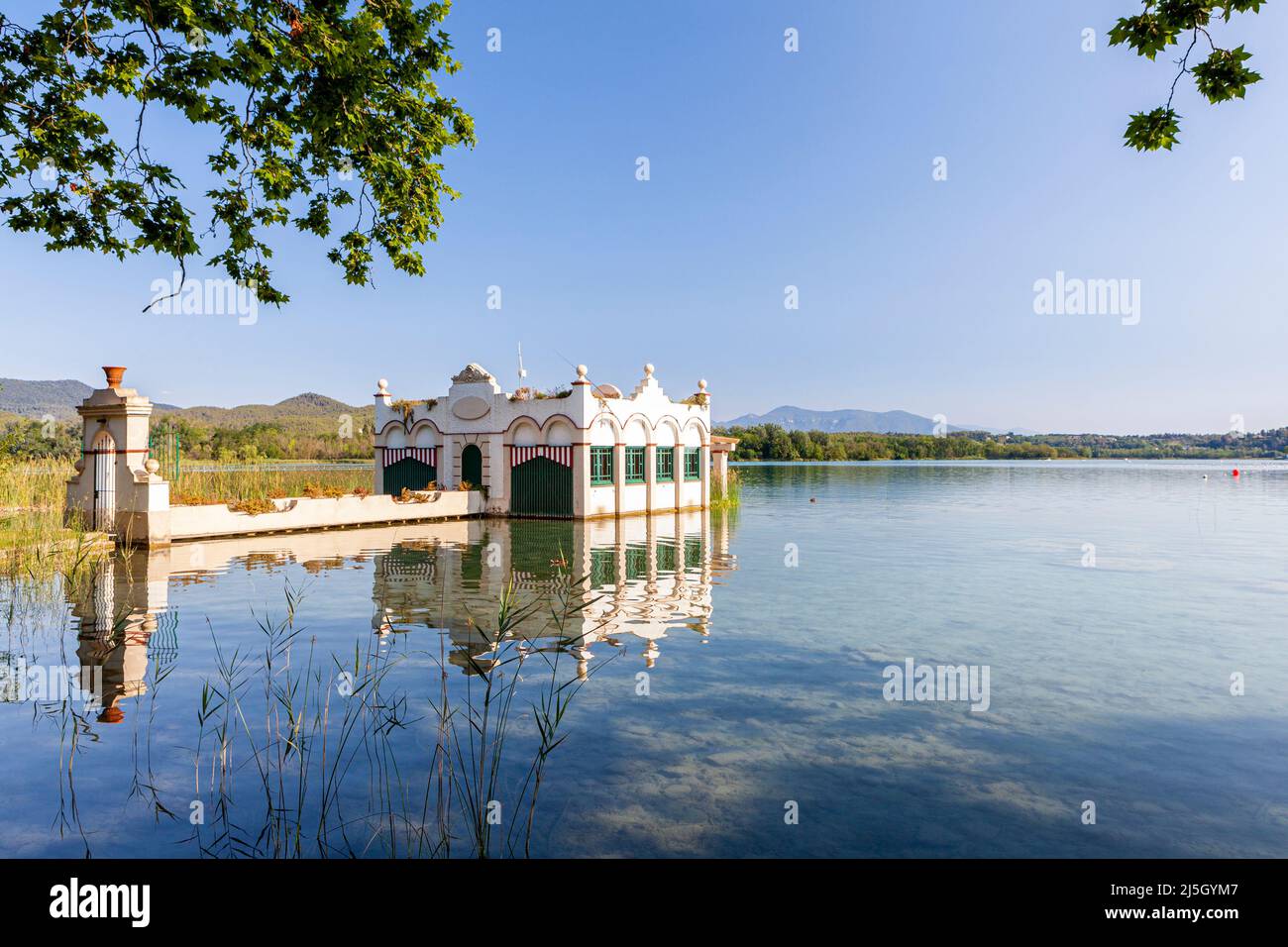 Lago Banyoles, Banyoles, Pla de l'Estany, Girona, Spagna Foto Stock