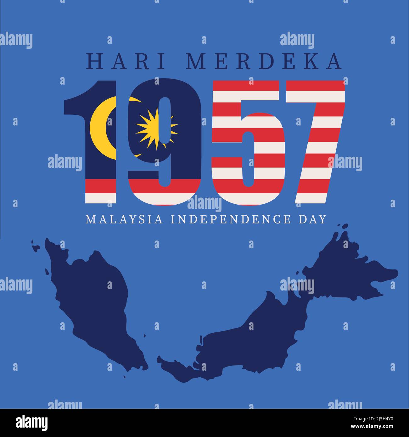 giornata dell'indipendenza della malesia Illustrazione Vettoriale