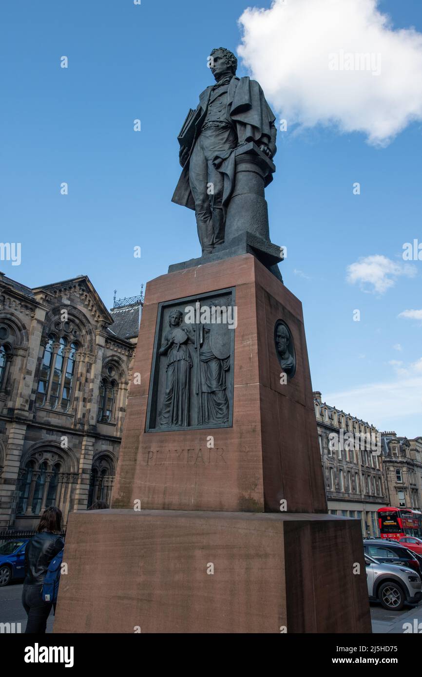Statua di William Playfair, Edimburgo, Scozia Foto Stock