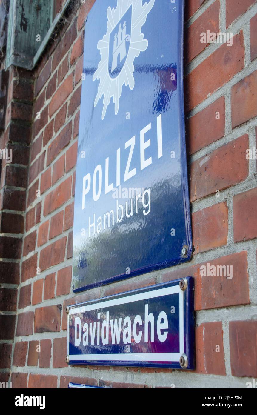 Amburgo - Die Davidwache, bezeichnet, ist das Gebäude des Hamburger Polizeikommissariats 15 Foto Stock