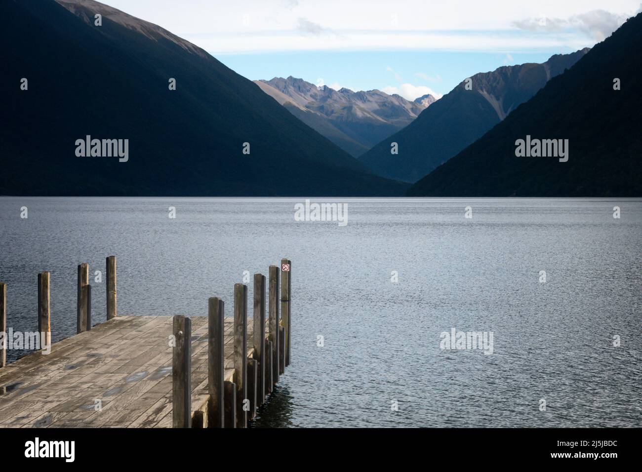 Lago Rotoiti, Nelson Lakes National Park, Isola del Sud, Nuova Zelanda Foto Stock