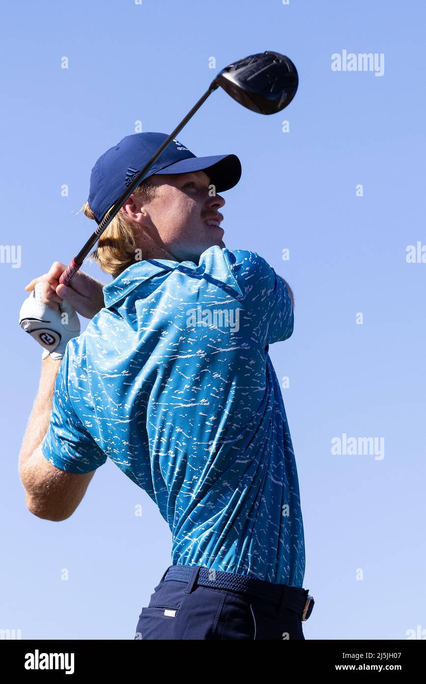 Karlkurla, Australia, 24 aprile 2022. Durante il Campionato 2021 CKB WA PGA, parte dell'ISPS HANDA PGA Tour of Australasia il 24 aprile 2022 presso il Kalgoorlie Golf Course a Kalgoorlie, Australia. Credit: Graham Conaty/Speed Media/Alamy Live News Foto Stock