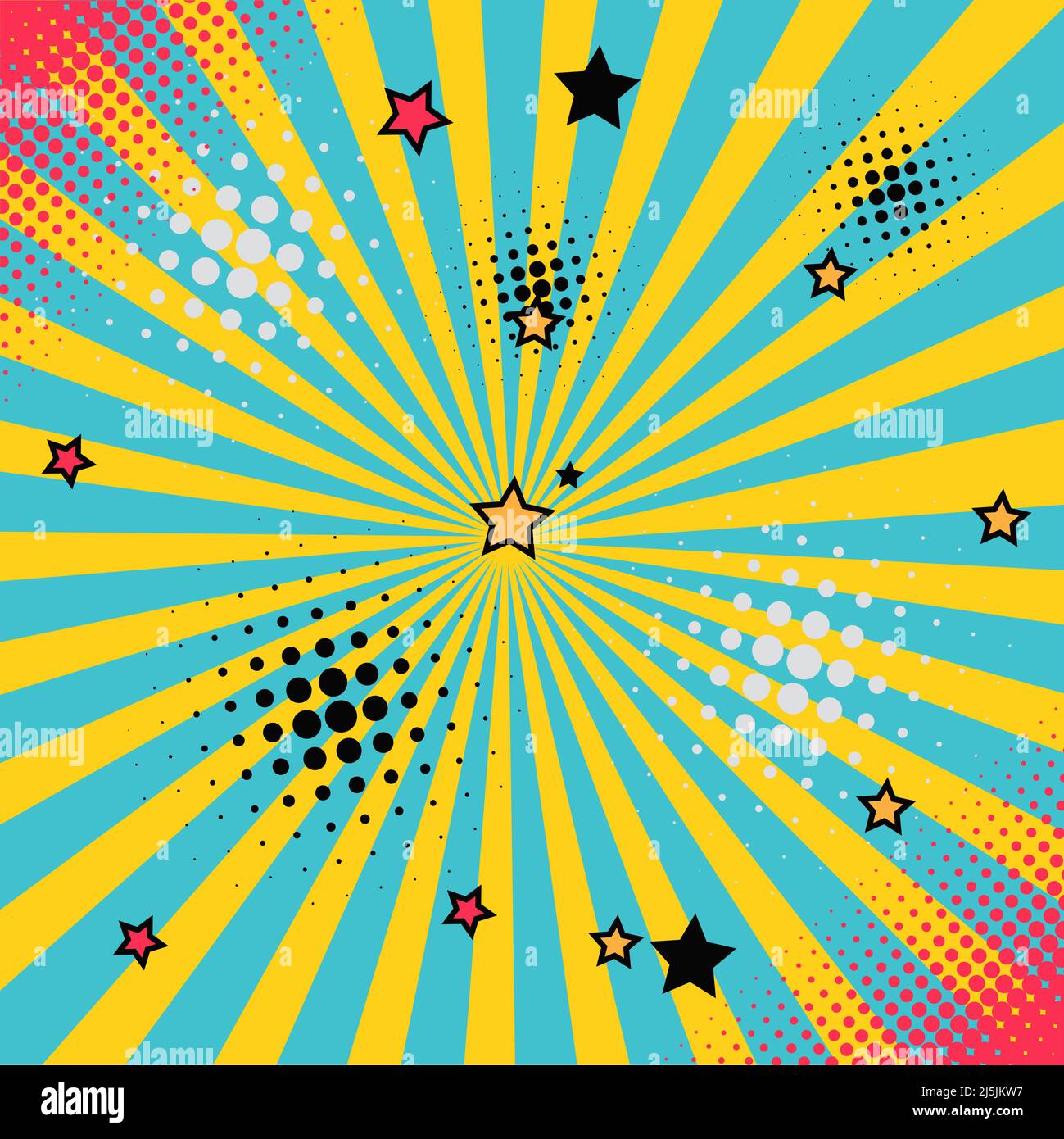 Sfondo vettoriale sunburst vintage style half dot Illustrazione Vettoriale