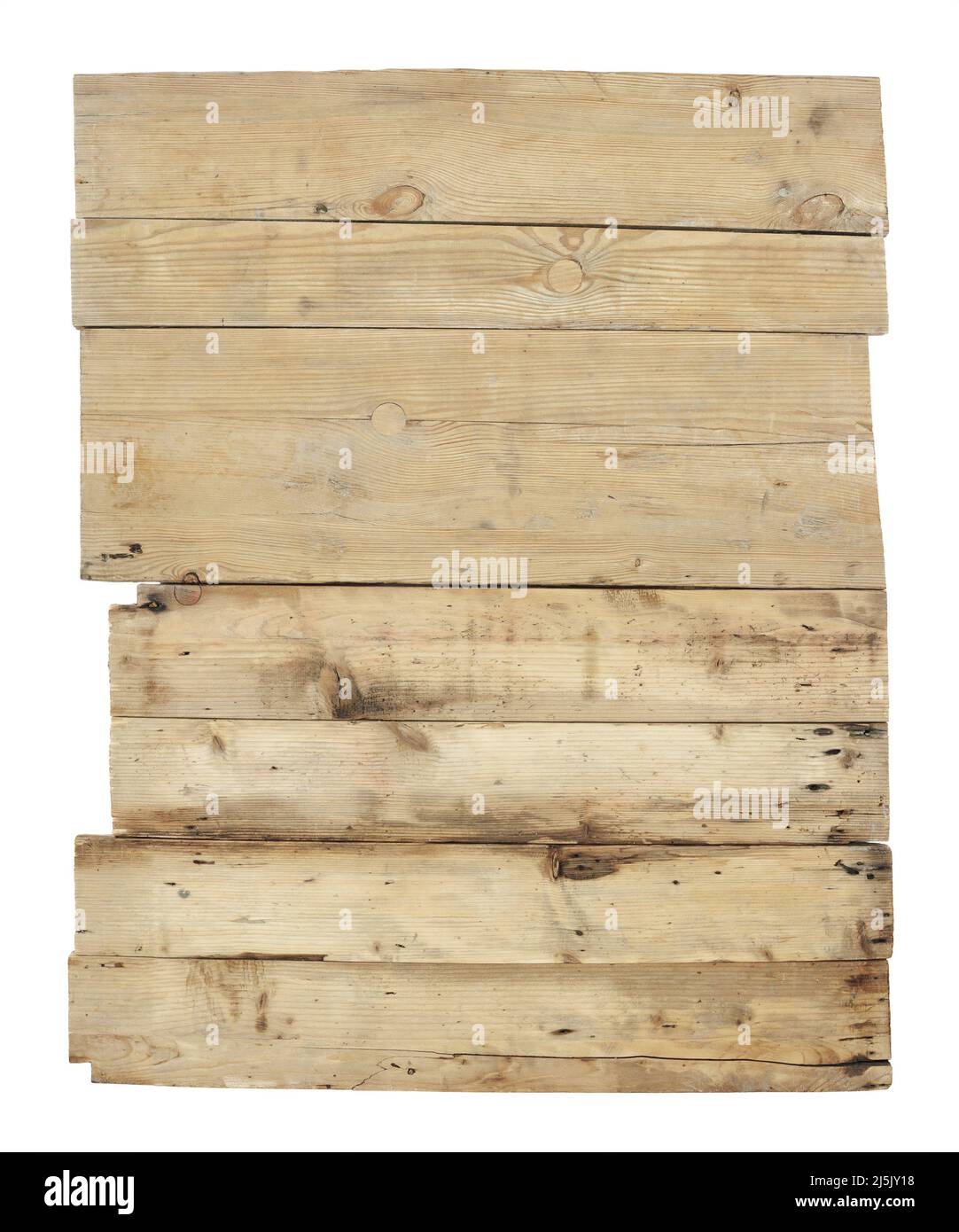 Vecchio asse di legno isolato su sfondo bianco Foto Stock