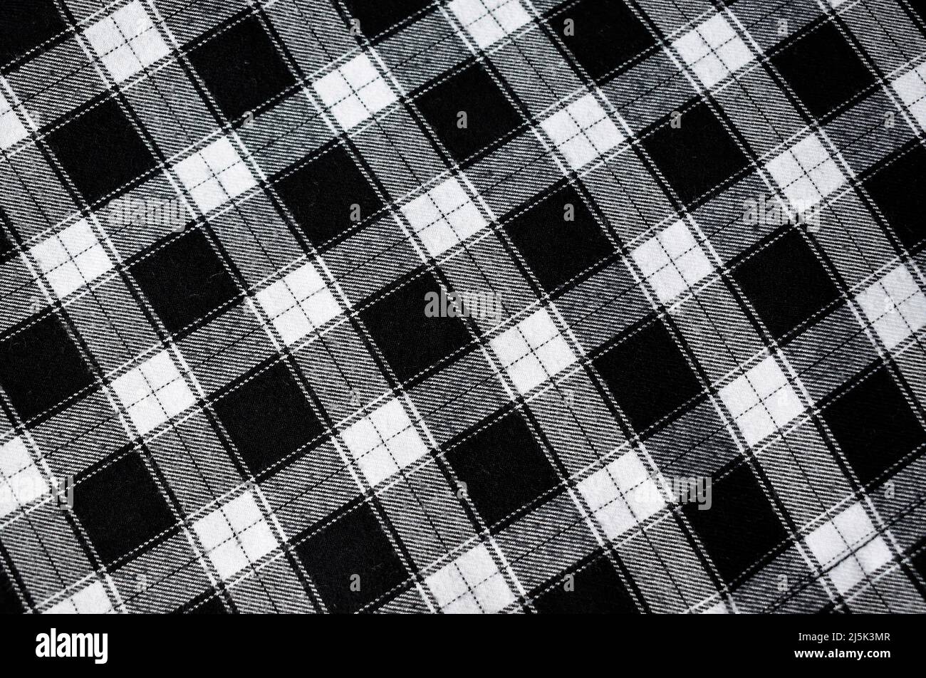 Tessuto scacchi in bianco e nero Foto Stock