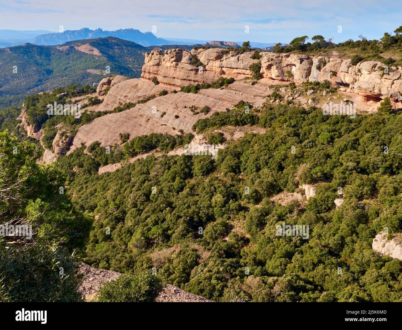 Parco naturale di Sant Llorenc de Munt i l'Obac, Catalogna, Spagna Foto Stock