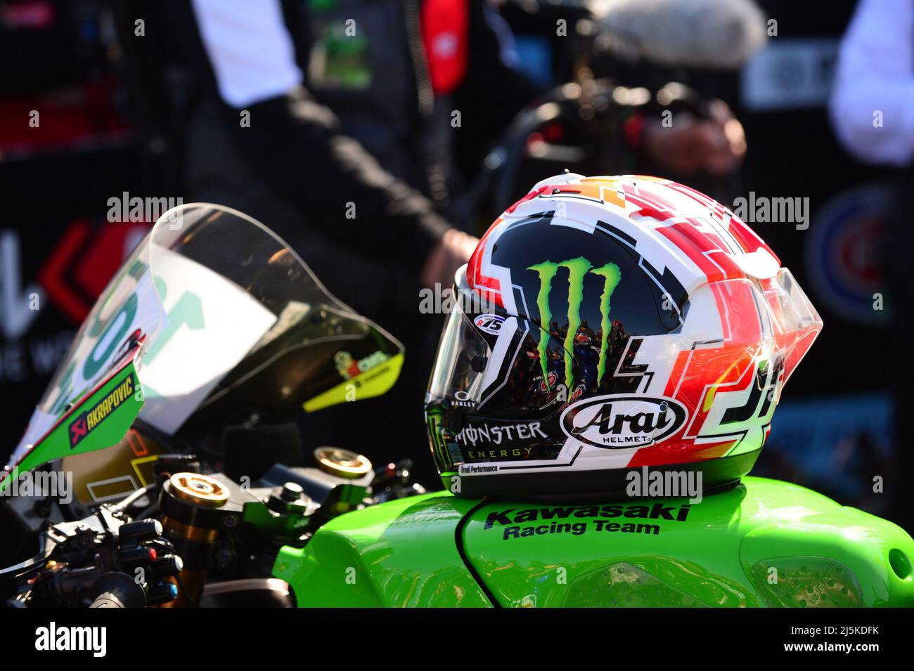 N°65 Jonathan Rea GBR Kawasaki Zx-10RR Kawasaki Racing Team WorldSBK (casco)  durante il Mondiale Superbike - SBK Motul Dutch Round - FIM Superbike World  Championship 2022 - Superpole Race il 24 aprile