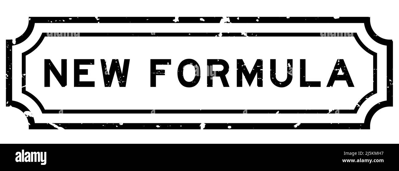 Grunge nero nuovo formula parola gomma timbro guarnizione su sfondo bianco Illustrazione Vettoriale