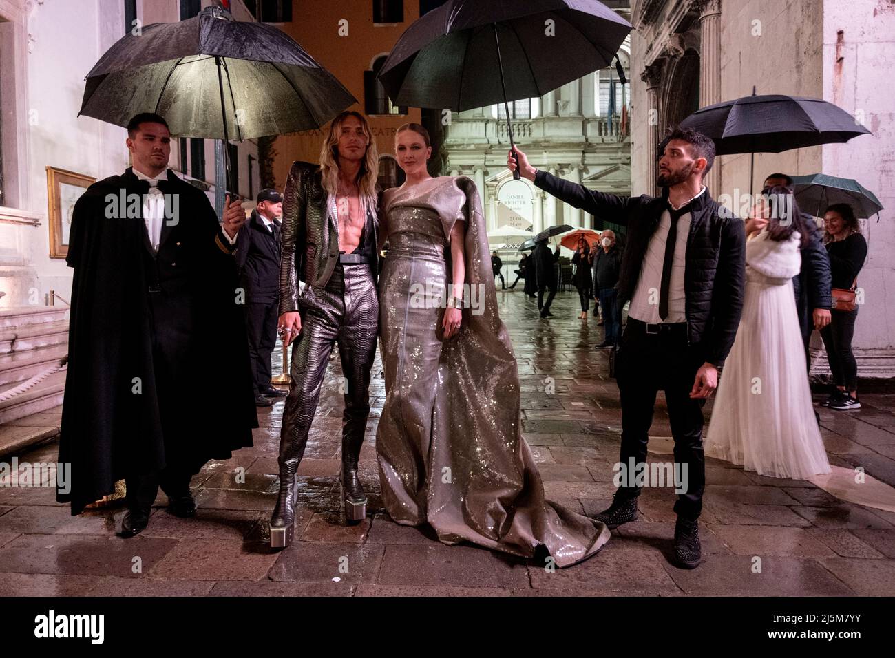 Tyrone Dylan Susman arriva alla manifestazione Dior a Venezia durante la Biennale Arte 59th il 23 aprile 2022 a Venezia. Foto Stock