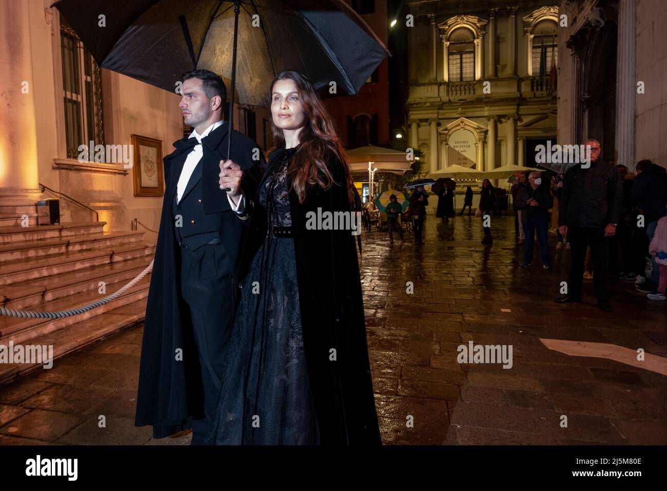 Bianca Brandolini D'Adda è stata vista in arrivo alla manifestazione Dior del 23 aprile 2022 a Venezia, in occasione della Mostra Internazionale d'Arte 59th. Foto Stock